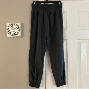 Aerie Gray Harem Smocked Jogger Lounge Pants
